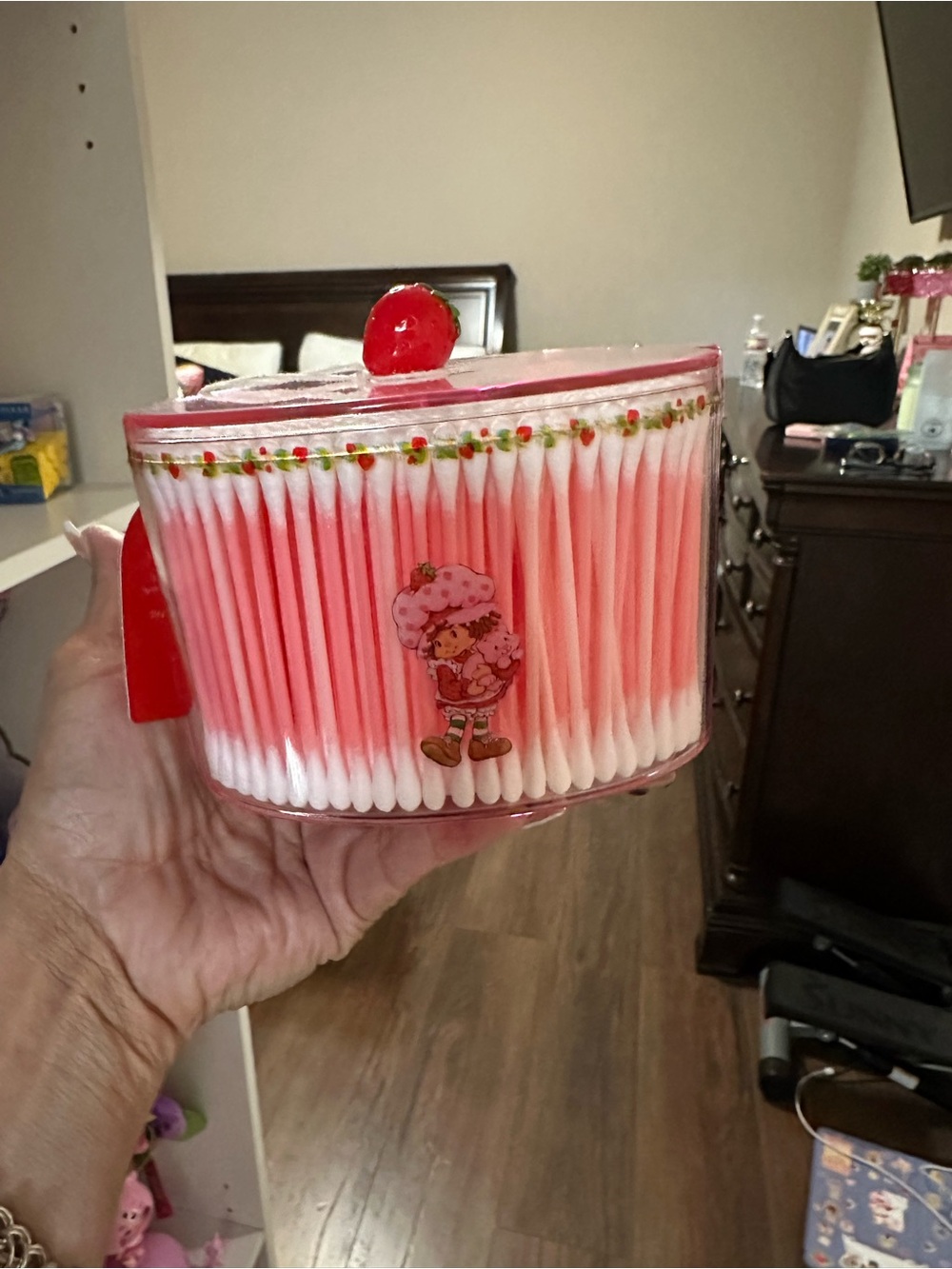 Pink Cotton Swab Holder | Women Bath & Body